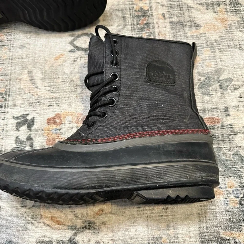 Sorel Men's 1964 Premium T CVS‎ Boot Black/Sail Red 8